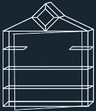 Luxus Sammler Vitrine Facette, 24 K vergoldet, 56 x 48 x 11 cm Luxus Sammler Vitrine Facette, 24 K vergoldet, 56 x 48 x 11 cm